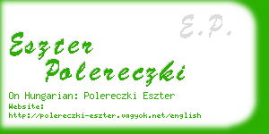 eszter polereczki business card